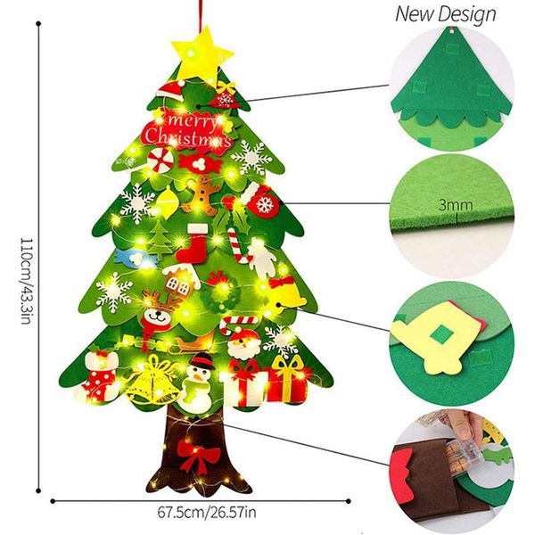 felt tree kids christmas gifts xmas diy decorations for home 2021 new year gift ornaments party accessories
felt tree kids christmas gifts xmas diy decorations for home 2021 new year gift ornaments party accessories