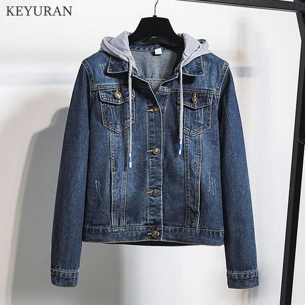 large size denim short coats 2020 spring autumn vintage denim slim detachable hooded jacket casual female jeans jacket 5xl, Black;brown
large size denim short coats 2020 spring autumn vintage denim slim detachable hooded jacket casual female jeans jacket 5xl, Black;brown