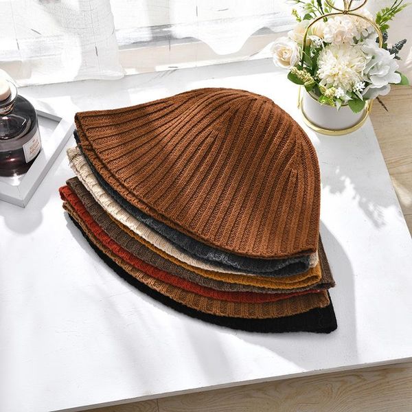 wide brim hats casual solid color stripe wool knitted bucket hat for women autumn winter warm lambswool fisherman basin cap female beanie, Blue;gray
wide brim hats casual solid color stripe wool knitted bucket hat for women autumn winter warm lambswool fisherman basin cap female beanie, Blue;gray