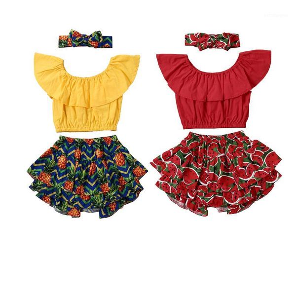 clothing sets 3pcs baby summer clothes infant born girl off shoulder crop ruffled watermelon pineapple shorts headband1, White
clothing sets 3pcs baby summer clothes infant born girl off shoulder crop ruffled watermelon pineapple shorts headband1, White