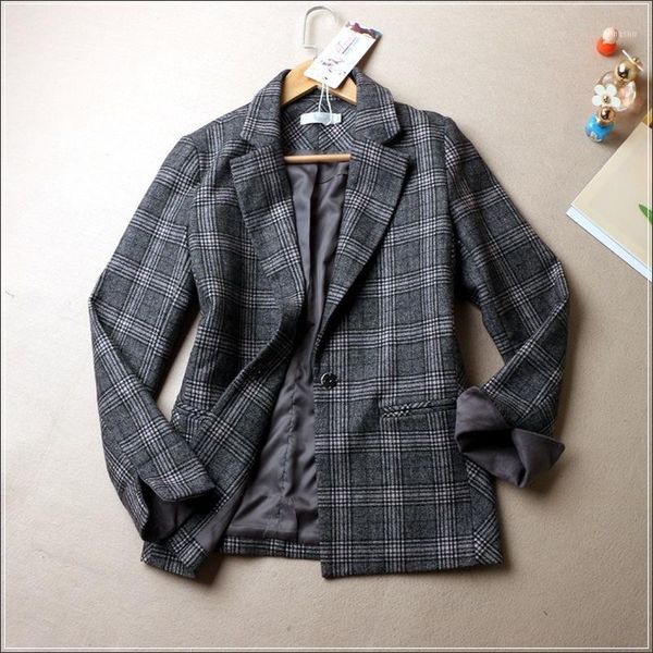 womens blazers vintage plaid suit woman coat autumn winter woman long-sleeved winter cloth suits coat1, White;black
womens blazers vintage plaid suit woman coat autumn winter woman long-sleeved winter cloth suits coat1, White;black