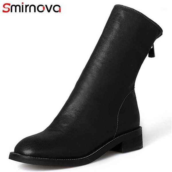 boots smirnova 2021 fashion sheepskin ankle women genuine leather round toe square med heel zip casual shoes size33-431, Black
boots smirnova 2021 fashion sheepskin ankle women genuine leather round toe square med heel zip casual shoes size33-431, Black