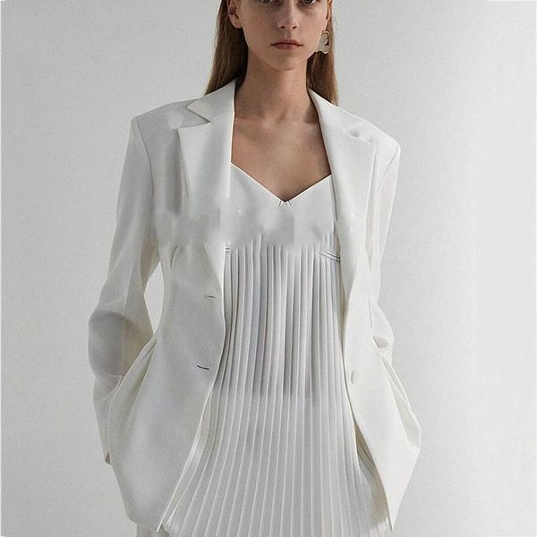 2020 new summer and autumn fashion women clothes double breasted white single blazer female wn k2701, White;black
2020 new summer and autumn fashion women clothes double breasted white single blazer female wn k2701, White;black