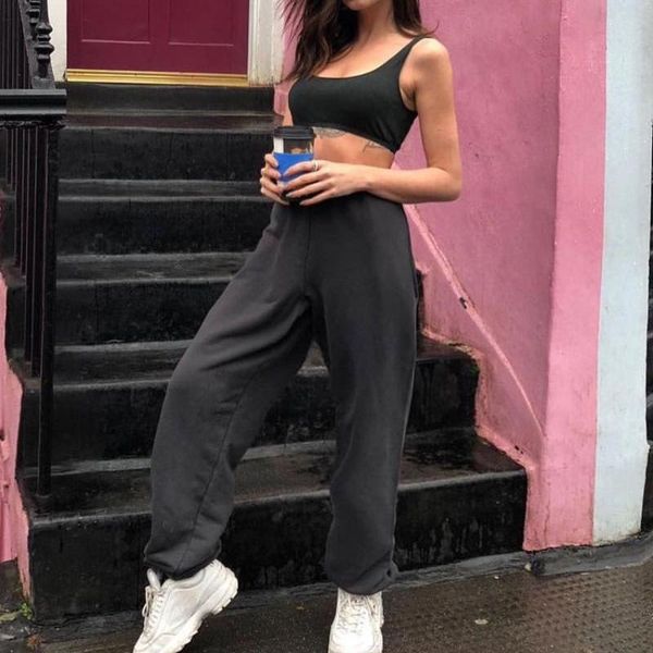 elastic waist high waist women pants women trousers female pants loose warm hip hop long, Black;white
elastic waist high waist women pants women trousers female pants loose warm hip hop long, Black;white