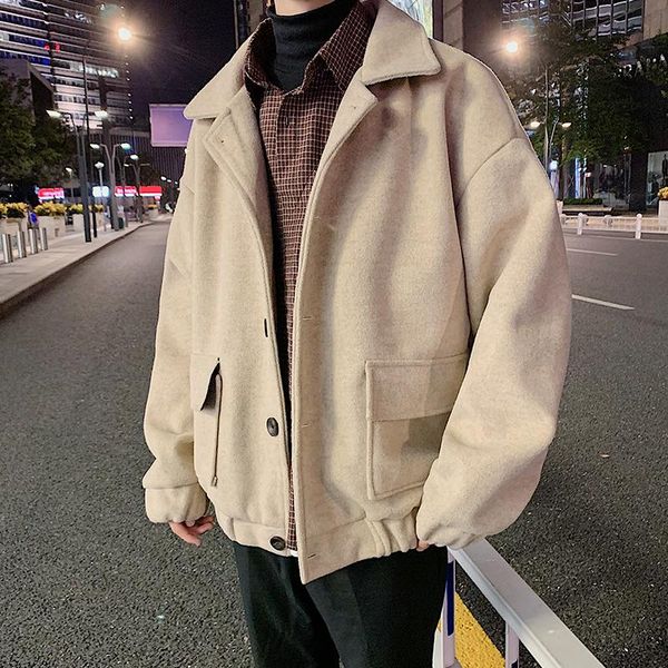 casual short wool coat men fashion autumn warm loose white wool coat blends plus size chaquetas hombre men's clothing df50wb, Black
casual short wool coat men fashion autumn warm loose white wool coat blends plus size chaquetas hombre men's clothing df50wb, Black