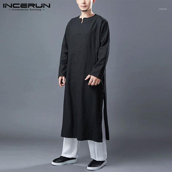 incerun man solid cotton camisa vintage men long shirts long sleeve v neck robes shirts chinese style retro pocket clothing 3xl71, White;black
incerun man solid cotton camisa vintage men long shirts long sleeve v neck robes shirts chinese style retro pocket clothing 3xl71, White;black