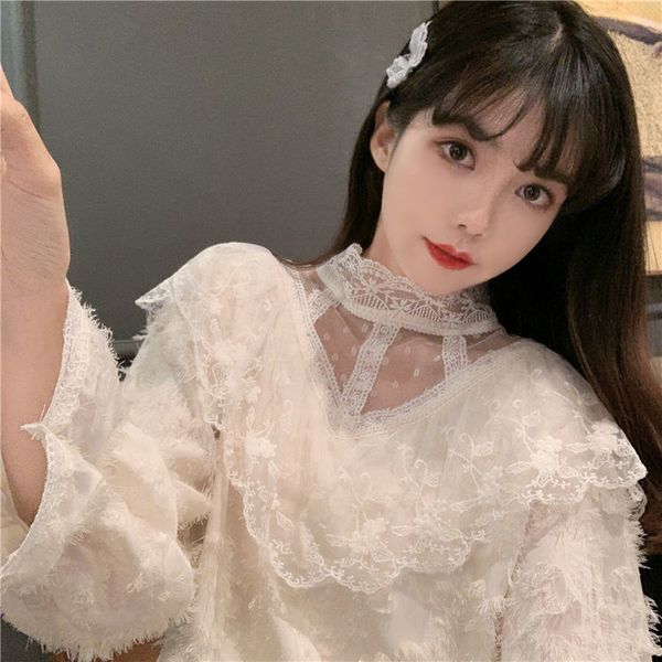2021 new elegant ruffles long sleeve tassel korean lace women office blouse new spring casual party one-piece clothing ladies dc0p, White
2021 new elegant ruffles long sleeve tassel korean lace women office blouse new spring casual party one-piece clothing ladies dc0p, White