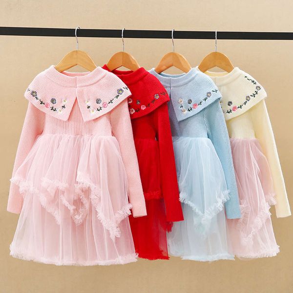 sle foreign 2020 girl's autumn skirt long sve children's embroidered woolen drs 0irb, Red;yellow
sle foreign 2020 girl's autumn skirt long sve children's embroidered woolen drs 0irb, Red;yellow