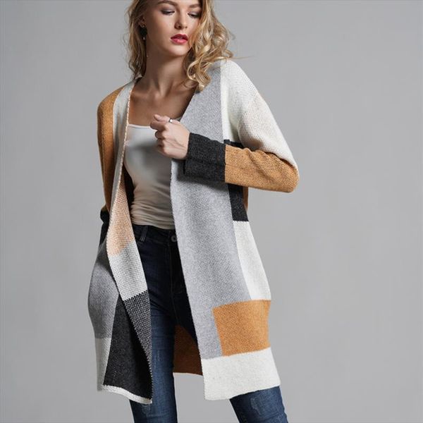 autumn patchwork cardigan long sleeve knitted sweater women open stitch casual sweters women invierno loose cardigan mujer, White;black
autumn patchwork cardigan long sleeve knitted sweater women open stitch casual sweters women invierno loose cardigan mujer, White;black