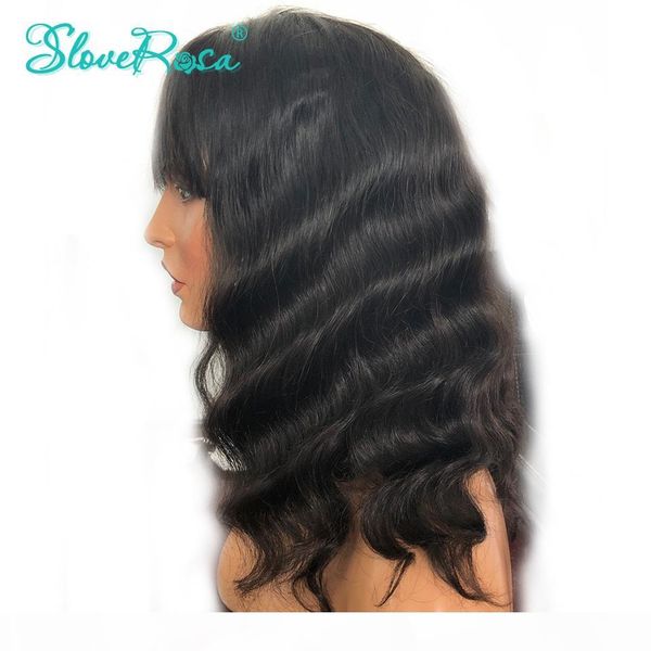 180% made human hair wigs brazilian remy loose wave short bob wigs with bangs natural color slove rosa hair, Black
180% made human hair wigs brazilian remy loose wave short bob wigs with bangs natural color slove rosa hair, Black