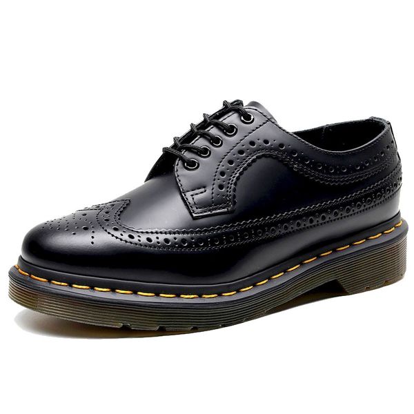 female leather low-level ankle boots winter-male round toe sculpted brogue couple of martin shoes with thick soles 6ihc, Black
female leather low-level ankle boots winter-male round toe sculpted brogue couple of martin shoes with thick soles 6ihc, Black