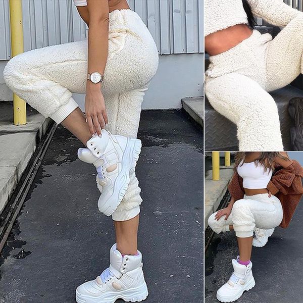 women's pants & capris autumn winter faux fleece jogger women wool sweatpants ladies velvet trouser loose fuzzy warm, Black;white
women's pants & capris autumn winter faux fleece jogger women wool sweatpants ladies velvet trouser loose fuzzy warm, Black;white