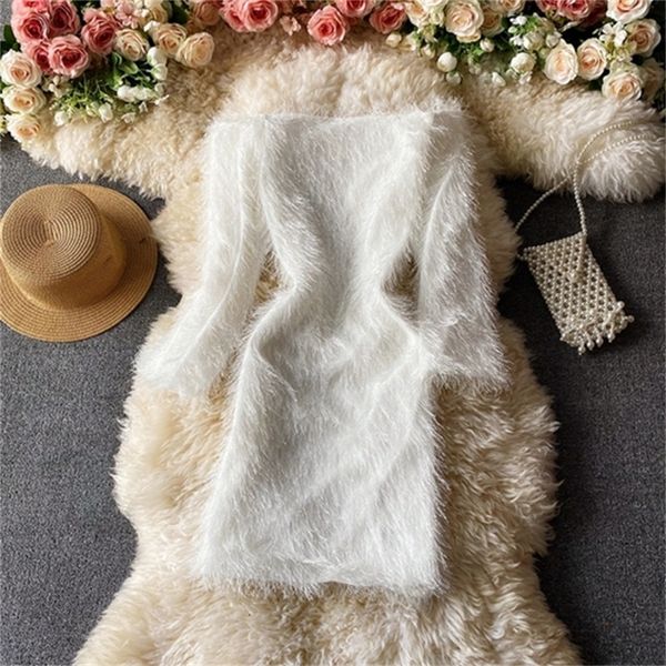 2021 new one shoulder strapless plush fashion temperament ladies dress skirt vlws, Black;gray
2021 new one shoulder strapless plush fashion temperament ladies dress skirt vlws, Black;gray