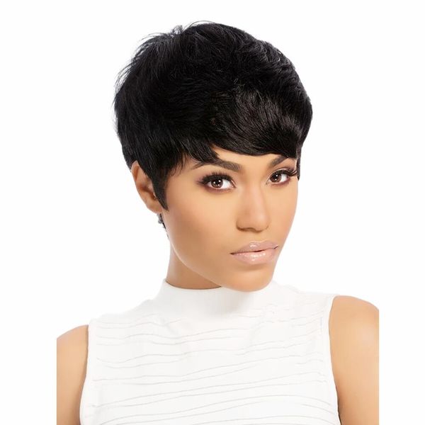 100% human hair natural color with bangs short cut wigs pixie black glueless none lace wigs for women, Black;brown
100% human hair natural color with bangs short cut wigs pixie black glueless none lace wigs for women, Black;brown