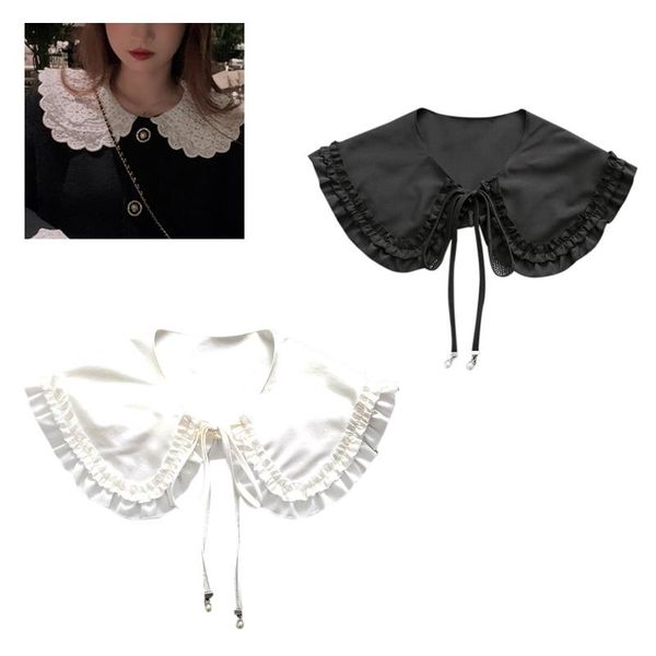 vintage lolita fake collar shawl ruffles lace-up bow decorative necklace chocker 649c, Blue;purple
vintage lolita fake collar shawl ruffles lace-up bow decorative necklace chocker 649c, Blue;purple