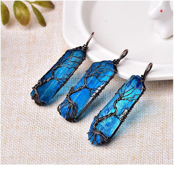natural crystal pendant tree of life blue jewelry mineral jewelry fashion simple stone for men women jewelry handmad qylqgk, Black
natural crystal pendant tree of life blue jewelry mineral jewelry fashion simple stone for men women jewelry handmad qylqgk, Black