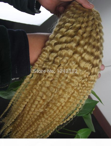 613 bleach blonde brazilian hair 100g pc grade 6a unprocessed brazilian kinky curly virgin har double weft human har weave, Black
613 bleach blonde brazilian hair 100g pc grade 6a unprocessed brazilian kinky curly virgin har double weft human har weave, Black