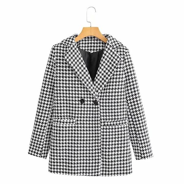 vintage stylish pockets houndstooth jacket women fashion turn-down collar long sleeve coat female casual outerwear, Black;brown
vintage stylish pockets houndstooth jacket women fashion turn-down collar long sleeve coat female casual outerwear, Black;brown