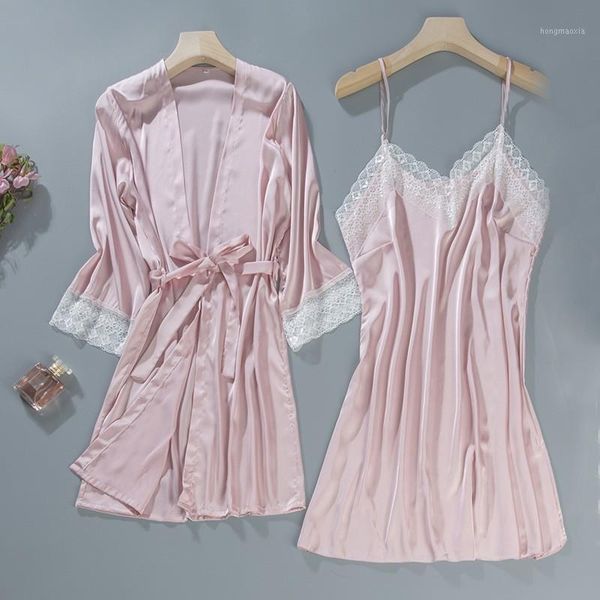 satin sleepwear kimono bathrobe gown female satin 2pcs sleep set nighty&robe nightgown lace home clothes nightdress1, Black;red
satin sleepwear kimono bathrobe gown female satin 2pcs sleep set nighty&robe nightgown lace home clothes nightdress1, Black;red