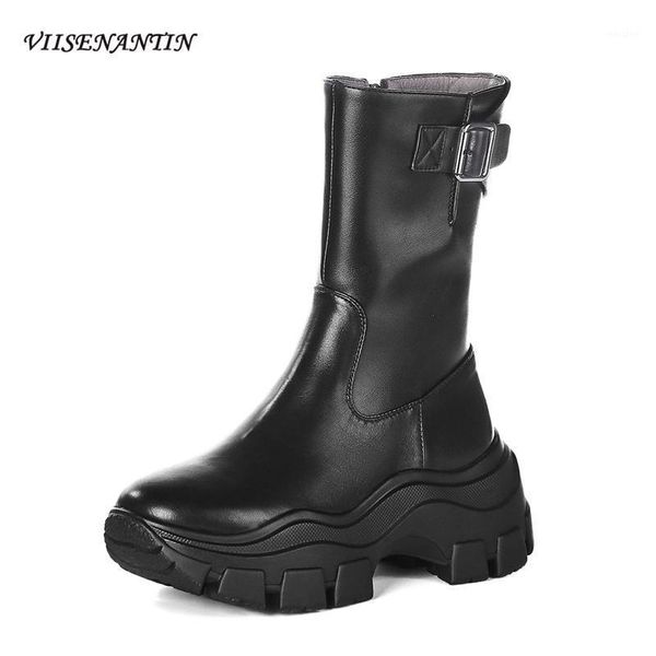 boots winter fashion flat platform women belt buckle decoration knight genuine leather wedge heel chunky mid-calf boot1, Black
boots winter fashion flat platform women belt buckle decoration knight genuine leather wedge heel chunky mid-calf boot1, Black
