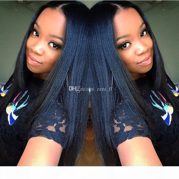5*4.5'' glueless silk full lace wigs light yaki brazilian virgin hair full lace human hair wigs yaki straight for black women, Black;brown
5*4.5'' glueless silk full lace wigs light yaki brazilian virgin hair full lace human hair wigs yaki straight for black women, Black;brown