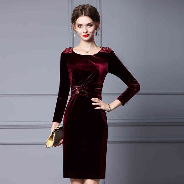casual dresses zhili golden velvet dress women's autumn and winter thick exquisite nail beads with coat long sleeve hip wrap skirt 4ad2, Black;gray
casual dresses zhili golden velvet dress women's autumn and winter thick exquisite nail beads with coat long sleeve hip wrap skirt 4ad2, Black;gray