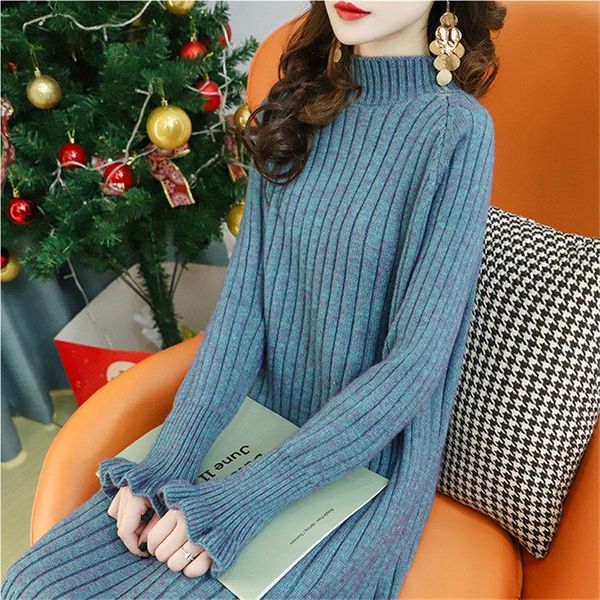 casual dresses simple wild sweater long pullover women's 2021 autumn and winter loose warm half high neck knitted dress jumper y834, Black;gray
casual dresses simple wild sweater long pullover women's 2021 autumn and winter loose warm half high neck knitted dress jumper y834, Black;gray