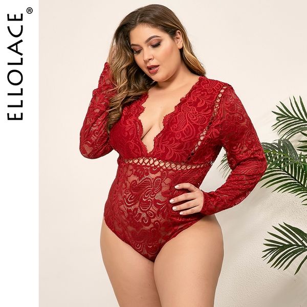 ellolace large size l-4xl deep-v bodysuit hollow out long sleeve body women see through bodycon overalls rompers bodysuits y200401, Black;white
ellolace large size l-4xl deep-v bodysuit hollow out long sleeve body women see through bodycon overalls rompers bodysuits y200401, Black;white