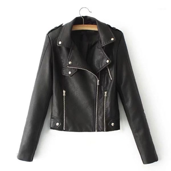 2019 turn down collar women leather jacket 6 colors available autumn ladies casual outwear coat1, Black
2019 turn down collar women leather jacket 6 colors available autumn ladies casual outwear coat1, Black