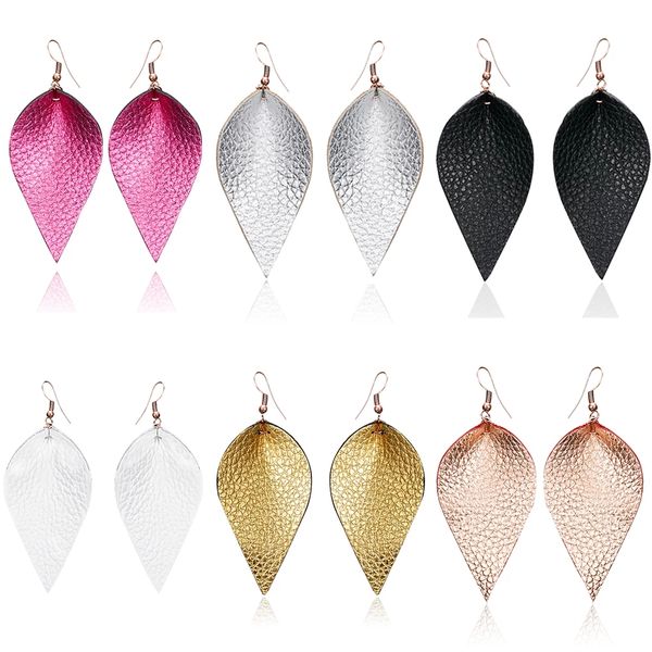 fashion handmade genuine leather earring leaf teardrop dangle hook earrings wedding jewelry for women girls earrings, Silver
fashion handmade genuine leather earring leaf teardrop dangle hook earrings wedding jewelry for women girls earrings, Silver