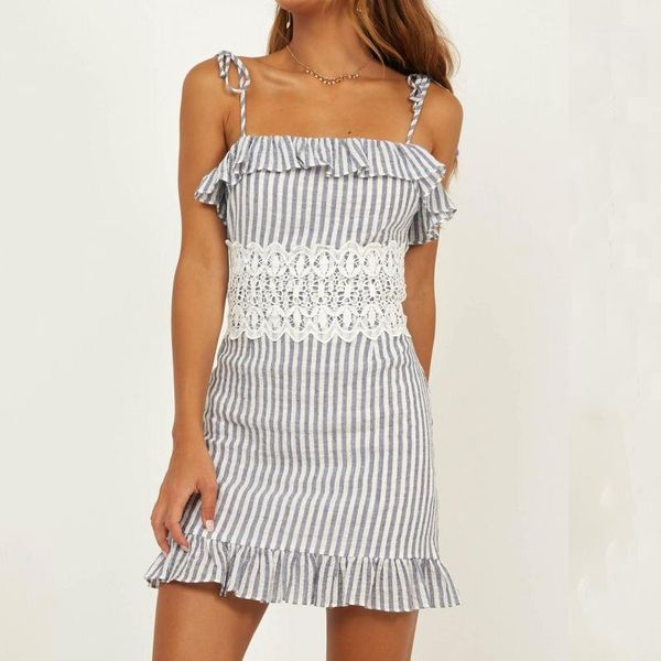 casual dresses summer vintage lace stitching striped ruffled mini boho dress women 2021 beach short vestidos female1, Black;gray
casual dresses summer vintage lace stitching striped ruffled mini boho dress women 2021 beach short vestidos female1, Black;gray