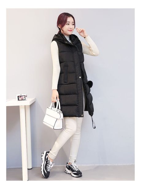 2021 new women's fashion button fall winter quilted mid long hooded vest windbreak gilted wasitcoats outerwear 5jlt, Black;white
2021 new women's fashion button fall winter quilted mid long hooded vest windbreak gilted wasitcoats outerwear 5jlt, Black;white