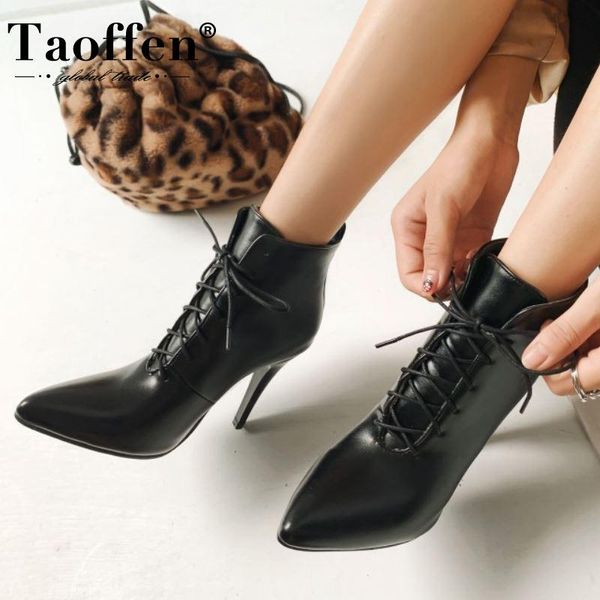 boots taoffen size 30-43 women ankle cross strap thin high heel winter shoes woman pointed toe short boot lady footwear, Black
boots taoffen size 30-43 women ankle cross strap thin high heel winter shoes woman pointed toe short boot lady footwear, Black