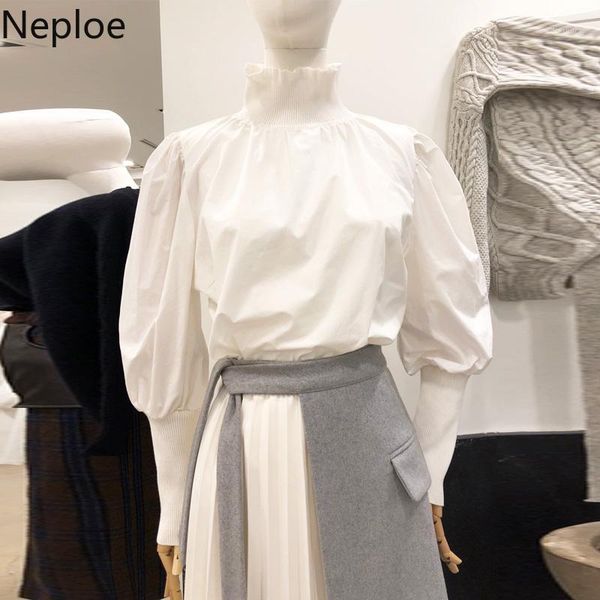 neploe patchwork shirt women solid turtleneck puff sleeve ladies blouses spring 2020 new arrival loose casual female 498391, White
neploe patchwork shirt women solid turtleneck puff sleeve ladies blouses spring 2020 new arrival loose casual female 498391, White