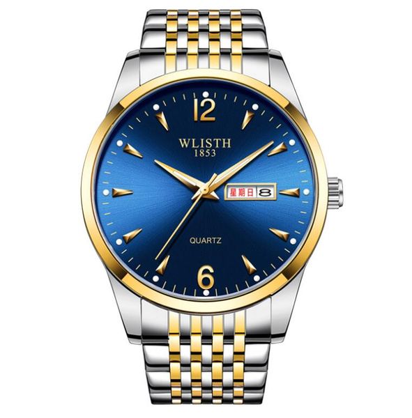 wlisth men's steel belt fashion double calendar luminous waterproof belt watch quartz, Slivery;brown
wlisth men's steel belt fashion double calendar luminous waterproof belt watch quartz, Slivery;brown