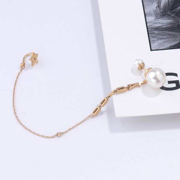 2020cd letters pearl earrings ear clip all-in-one super fairy earrings personality fashion wu jinyan wang ziwen same style, Golden
2020cd letters pearl earrings ear clip all-in-one super fairy earrings personality fashion wu jinyan wang ziwen same style, Golden