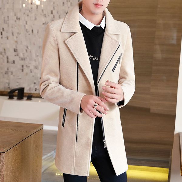 2020 warm more thick woolen of male lapel man jacket manteau homme hiver winter khakis black cashmere sweater 54dc, Black;brown
2020 warm more thick woolen of male lapel man jacket manteau homme hiver winter khakis black cashmere sweater 54dc, Black;brown