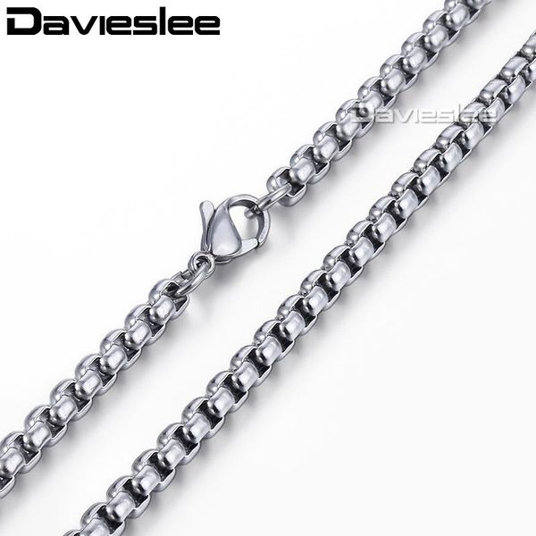 chains davieslee mens necklace chain round box link silver color stainless steel necklaces for men jewelry 3 4mm lknm144
chains davieslee mens necklace chain round box link silver color stainless steel necklaces for men jewelry 3 4mm lknm144