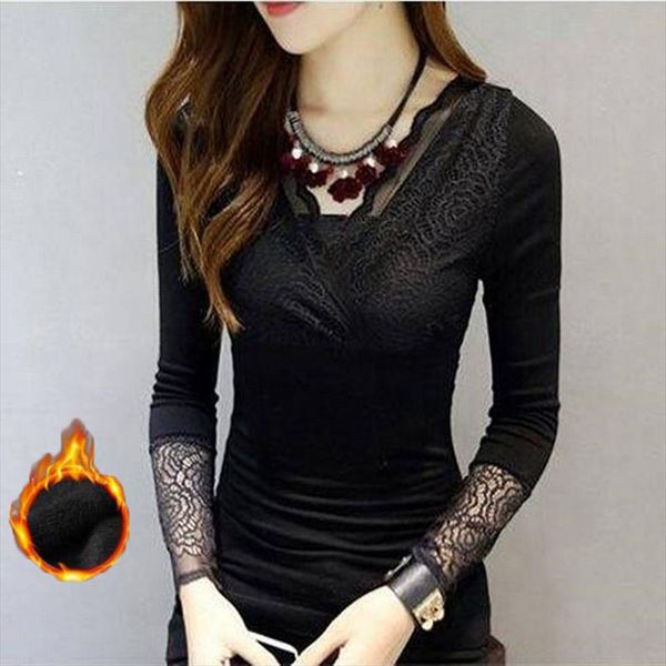 new spring and autumn tight shirt slim lace v neck long sleeve plus thin velvet bottoming shirt women dd2223, White
new spring and autumn tight shirt slim lace v neck long sleeve plus thin velvet bottoming shirt women dd2223, White