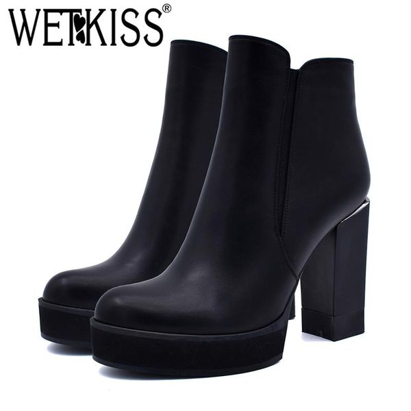 boots wetkiss winter high heels women ankle round toe zip thick plush footwear platform female boot pu shoes 2021, Black
boots wetkiss winter high heels women ankle round toe zip thick plush footwear platform female boot pu shoes 2021, Black