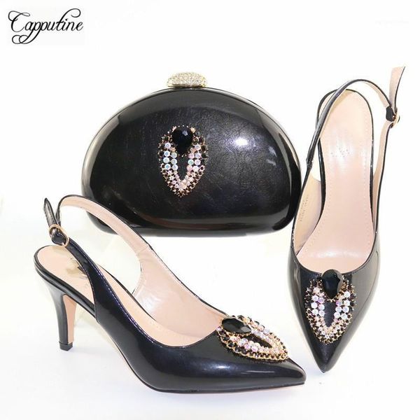 latest black thin heel pointed toe shoes and bag sets shoes with bag for lady cr892, heel height 9.3cm1
latest black thin heel pointed toe shoes and bag sets shoes with bag for lady cr892, heel height 9.3cm1