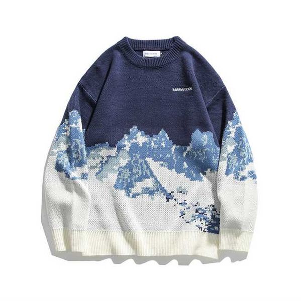 2020 new men snow mountain retro knitted sweaters pullover jumper hip hop casual knitwear streetwear couple sous pull homme, White;black
2020 new men snow mountain retro knitted sweaters pullover jumper hip hop casual knitwear streetwear couple sous pull homme, White;black