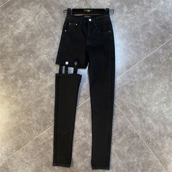 deat 2020 autumn new arrivals high waist hollow out black denim long pencil pants women streetwear jeans lj201103, Blue
deat 2020 autumn new arrivals high waist hollow out black denim long pencil pants women streetwear jeans lj201103, Blue