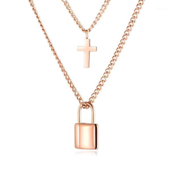 The new ins joker necklace where hip-hop style multi-layer stainless steel cross necklace1, Silver
The new ins joker necklace where hip-hop style multi-layer stainless steel cross necklace1, Silver