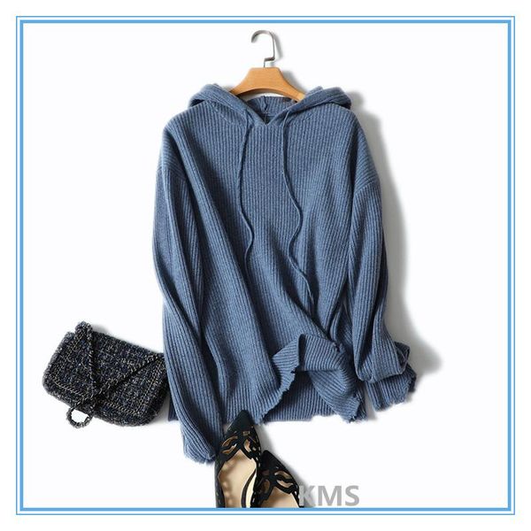 kms autumn and winter hooded cashmere sweater cashmere sweater knit hooded loose thick coat for women, White;black
kms autumn and winter hooded cashmere sweater cashmere sweater knit hooded loose thick coat for women, White;black