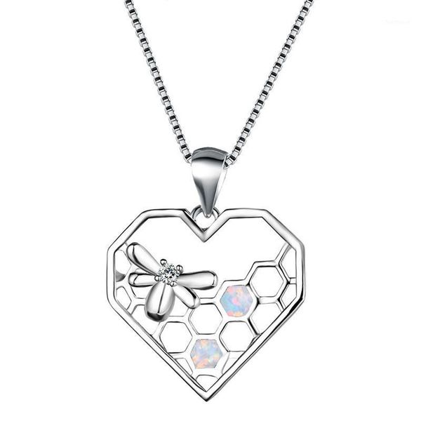 fashion blue white opal charm necklaces for girl heart honeycomb bee animal pendant necklace women boho chain jewelry1, Silver
fashion blue white opal charm necklaces for girl heart honeycomb bee animal pendant necklace women boho chain jewelry1, Silver