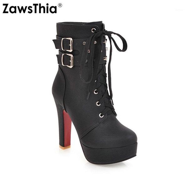 boots zawsthia platform women winter shoes lace up buckle strap designer woman ankle motorcycle high heels big size 33-47 45 461, Black
boots zawsthia platform women winter shoes lace up buckle strap designer woman ankle motorcycle high heels big size 33-47 45 461, Black