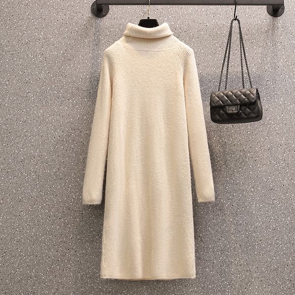 2021 new female clothed large, solid turtleneck knit, loose dress thicken knee medium length dressed in winter pf65, Black;gray
2021 new female clothed large, solid turtleneck knit, loose dress thicken knee medium length dressed in winter pf65, Black;gray