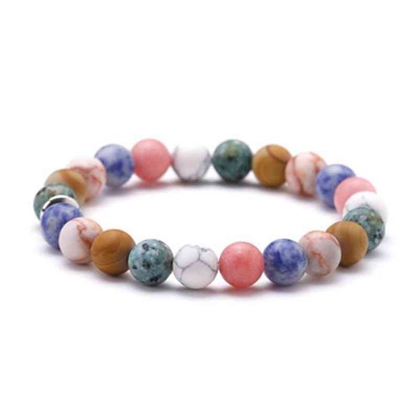 special dign fashion healing colored natural matte stone bracelets white turquoise bracelets for women men, Golden;silver
special dign fashion healing colored natural matte stone bracelets white turquoise bracelets for women men, Golden;silver