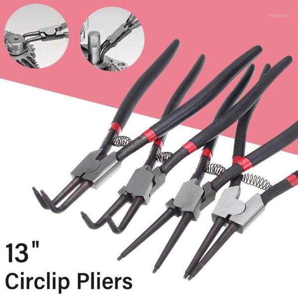 13'' steel circlip pliers external internal straight bent snap ring optional crimp removal hand tool curved tip plier mechanical1
13'' steel circlip pliers external internal straight bent snap ring optional crimp removal hand tool curved tip plier mechanical1